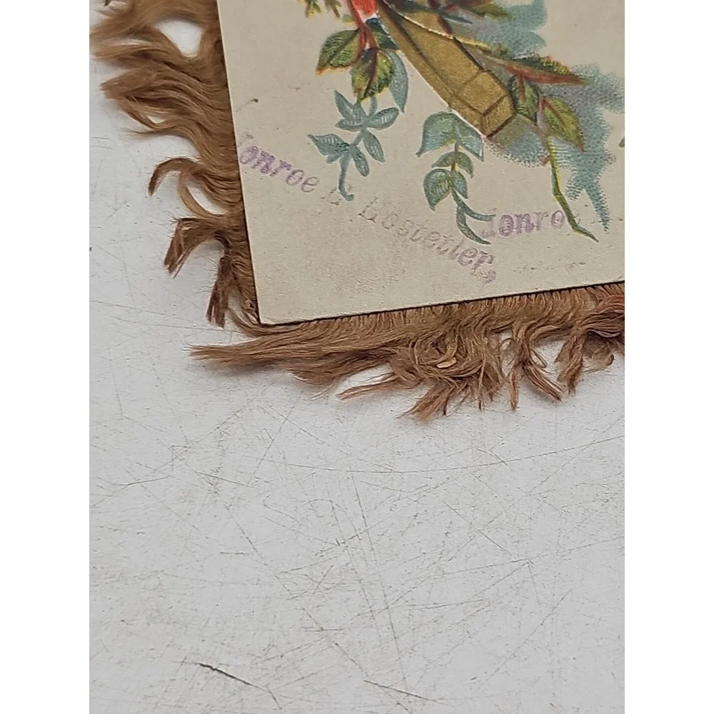 Antique Christmas Card Fringe New Year‎ Lot Of 3